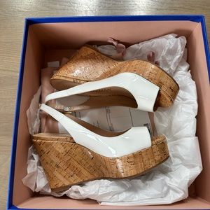 Stuart Weitzman White Patent Wedges 36.5